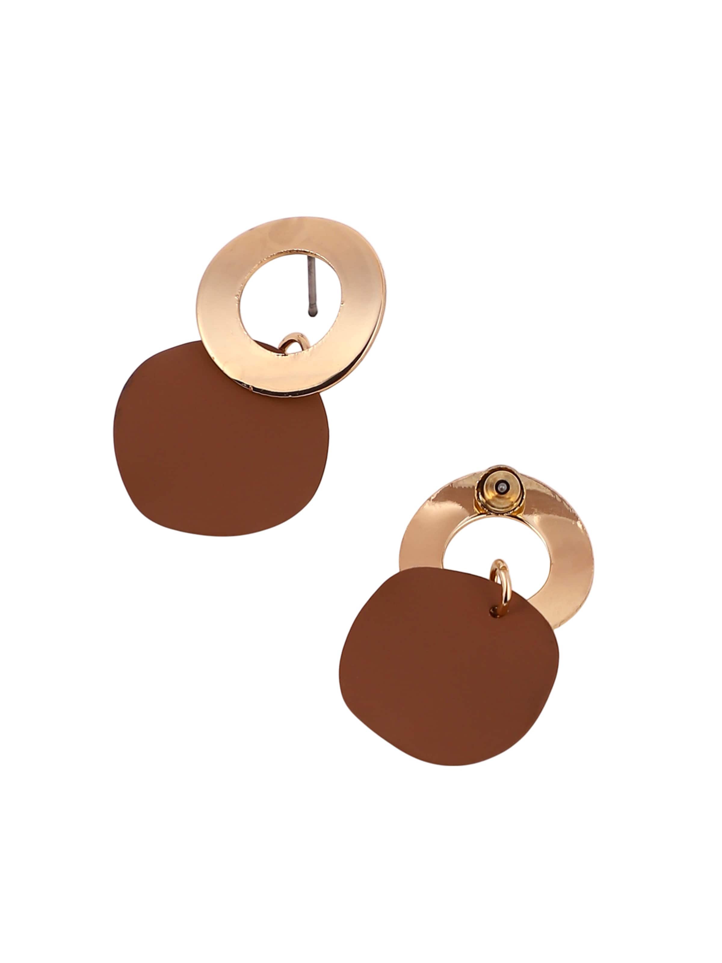 Boucles d'oreilles 'Lavanya' SOHI en marron