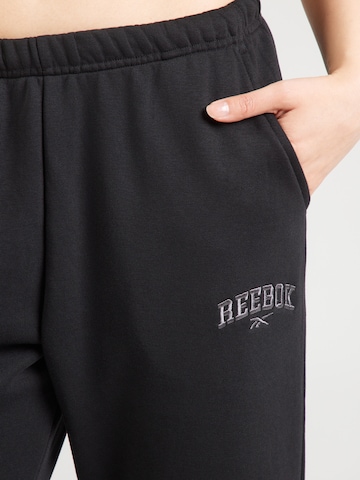 juoda Reebok Siaurėjantis Sportinės kelnės 'Chenille'