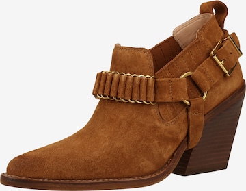 BRONX Booties in Brown: front