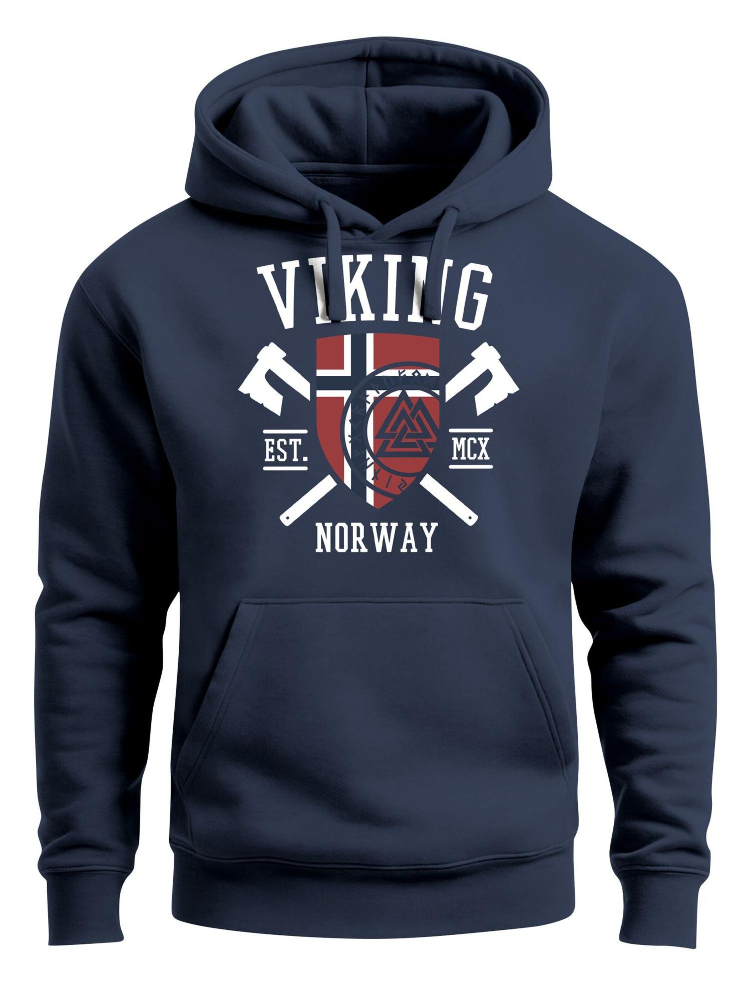 Neverless Sweatshirt 'Viking' in Blue: front