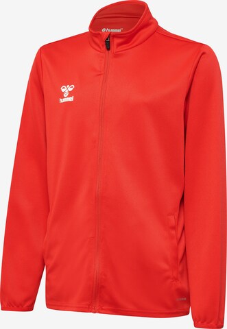 Hummel Athletic Zip-Up Hoodie 'ESSENTIAL' in Red