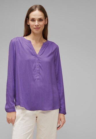 STREET ONE - Blusa 'Bamika' em roxo: frente