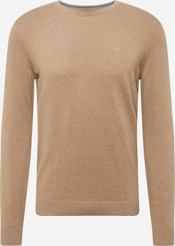 TOM TAILOR Regular fit Sweater in Brown: front