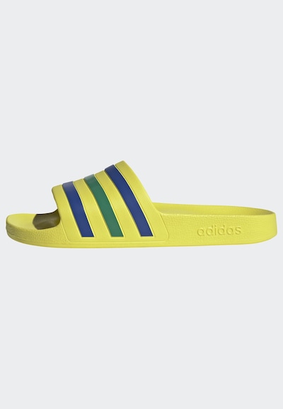 ADIDAS PERFORMANCE Badeschuh 'Adilette Aqua' in blau / gelb / grün, Produktansicht