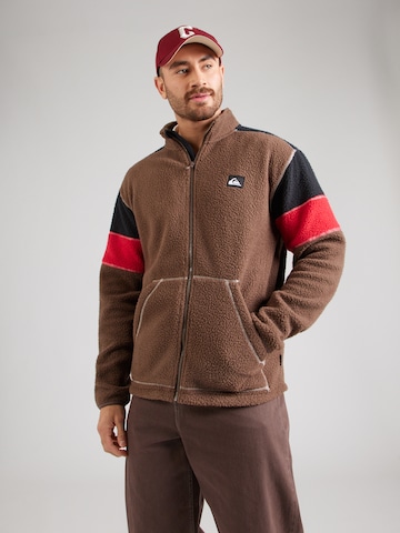 QUIKSILVER Funkcionalna jopa iz flisa 'CLEAN COAST BLO' | rjava barva: sprednja stran