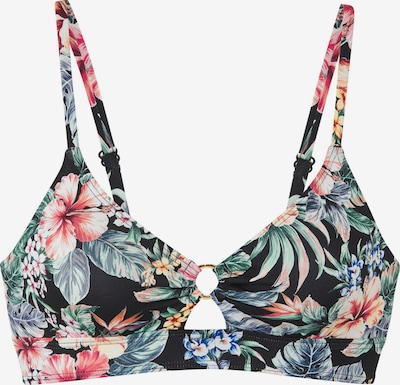 LASCANA Bikini gornji dio u zelena / crvena / crna, Pregled proizvoda