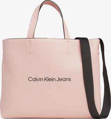 Calvin Klein Jeans Shopper in Beige: front