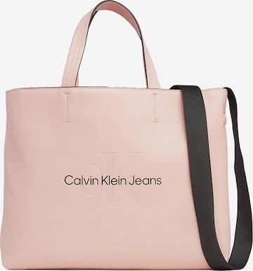 Calvin Klein Jeans Shopper in Beige: front