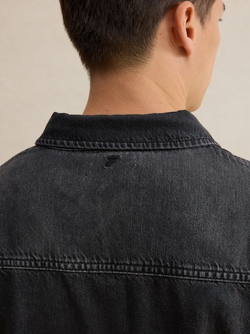 DAN FOX APPAREL Regular Fit Hemd 'Mika' in Schwarz