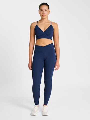 Hummel Skinny Sportbroek in Blauw