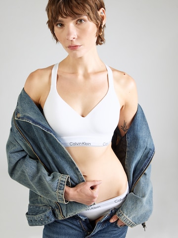 Bustier Soutien-gorge Calvin Klein Underwear en blanc : devant