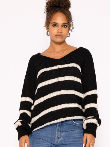 SASSYCLASSY Oversized Sweater in Black: front