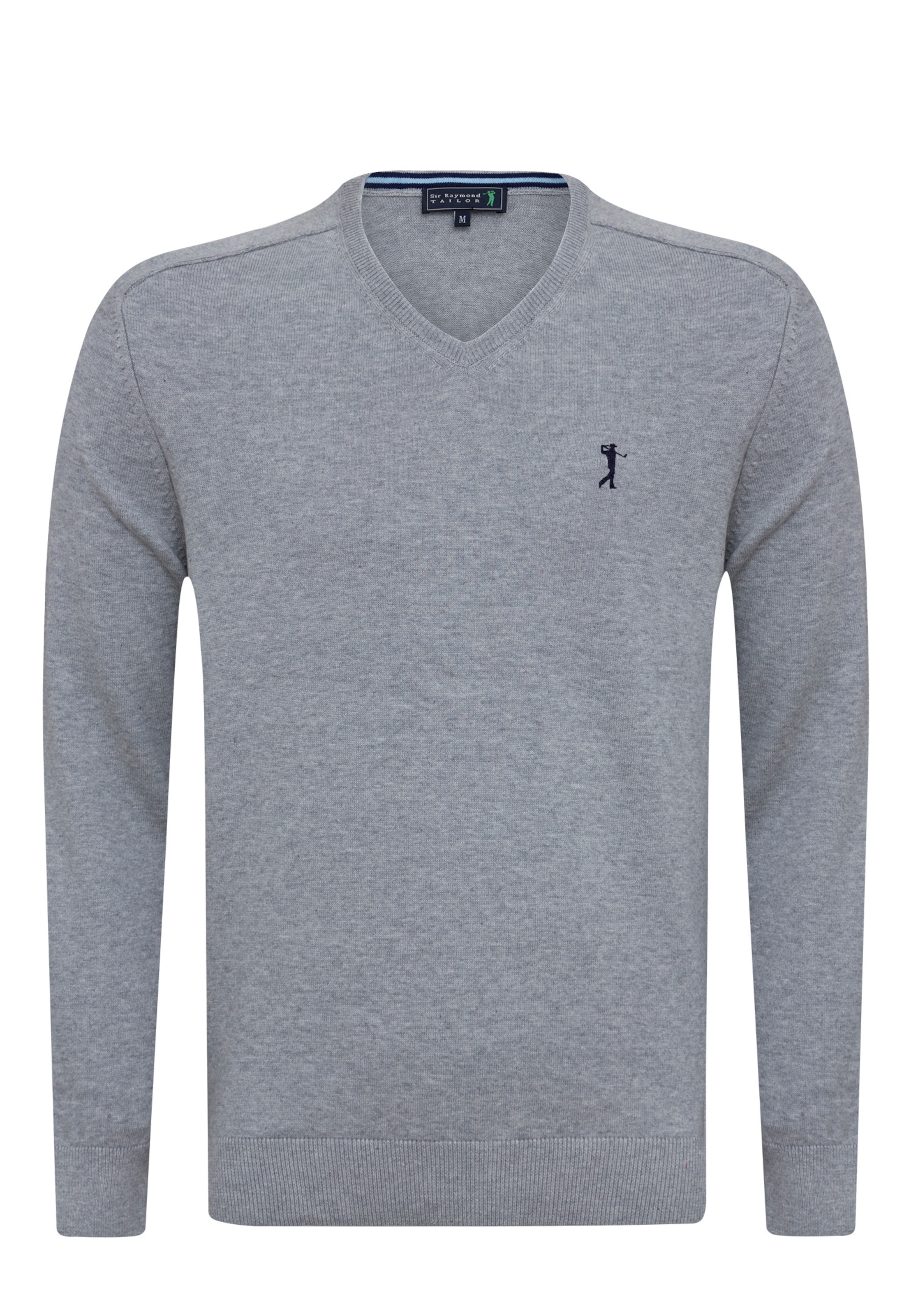 Sir Raymond Tailor Trui 'Santos' in Grijs: voorkant
