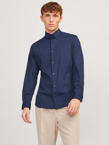 Slim fit Camicia 'Active' di JACK & JONES in blu: frontale