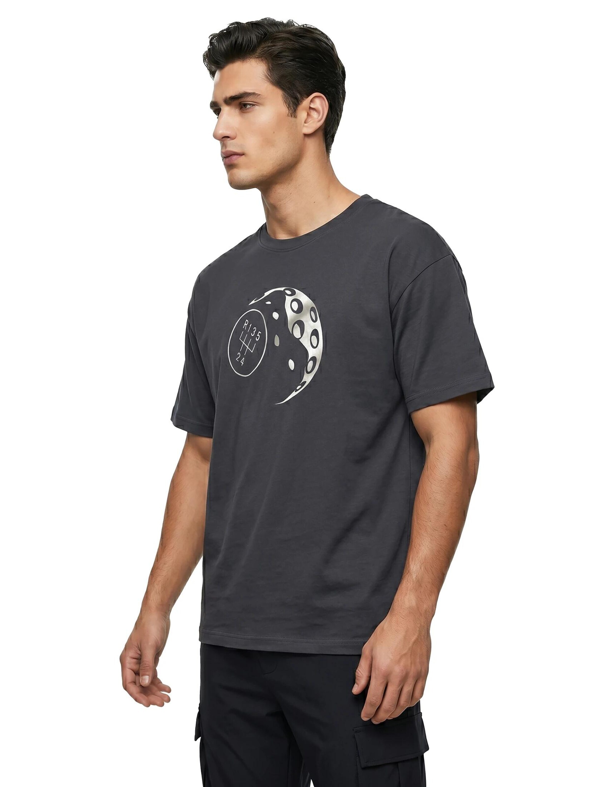 MAKAYA Shirt 'Schaltknauf' in Grey
