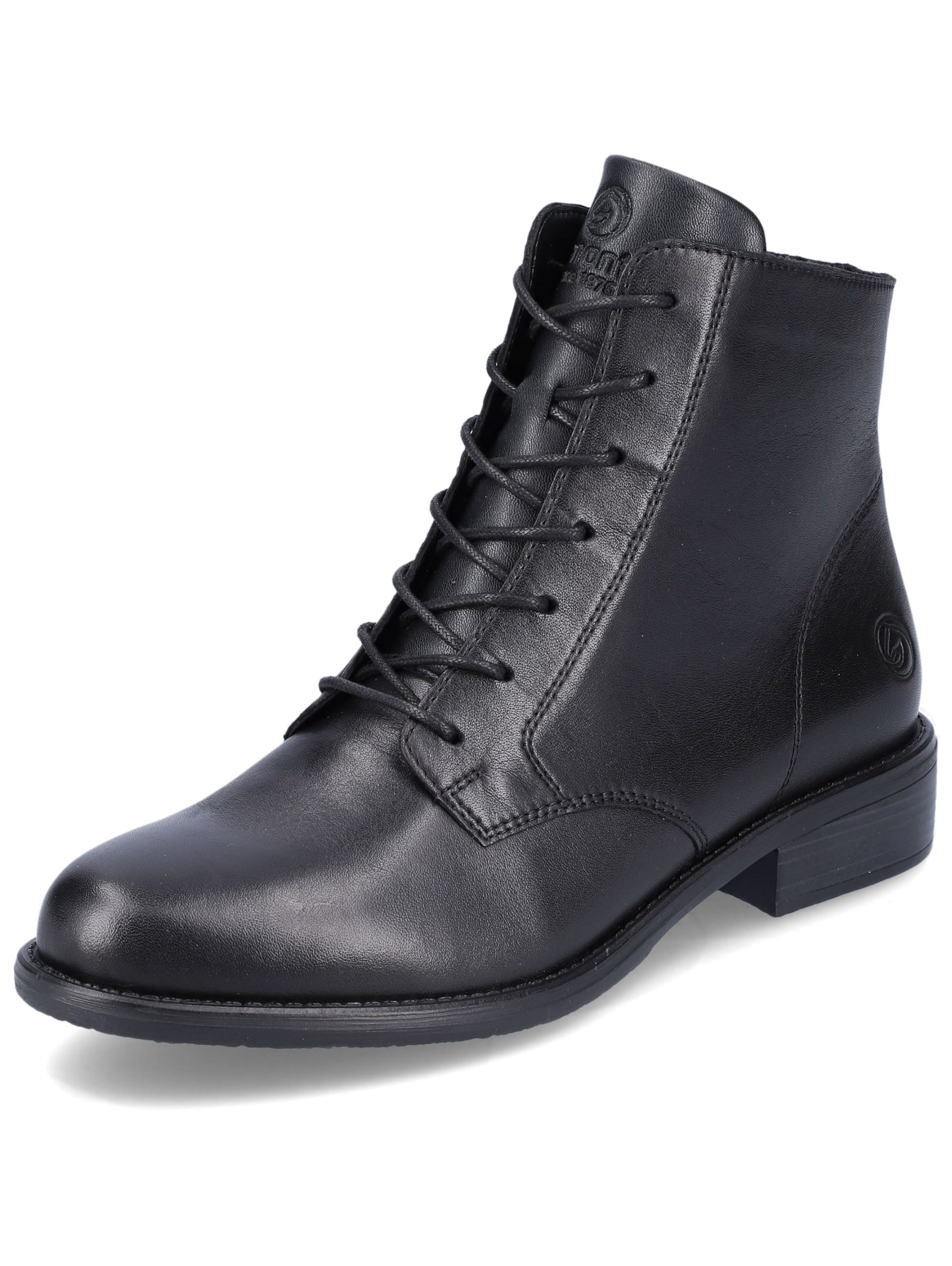 REMONTE Lace-up bootie in Black: front