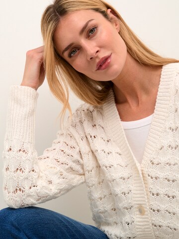 Kaffe Knit Cardigan 'Elena' in White