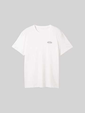 TOM TAILOR Shirt 'Tom Tailor Printed T-shirt White 1042195 20000' in White