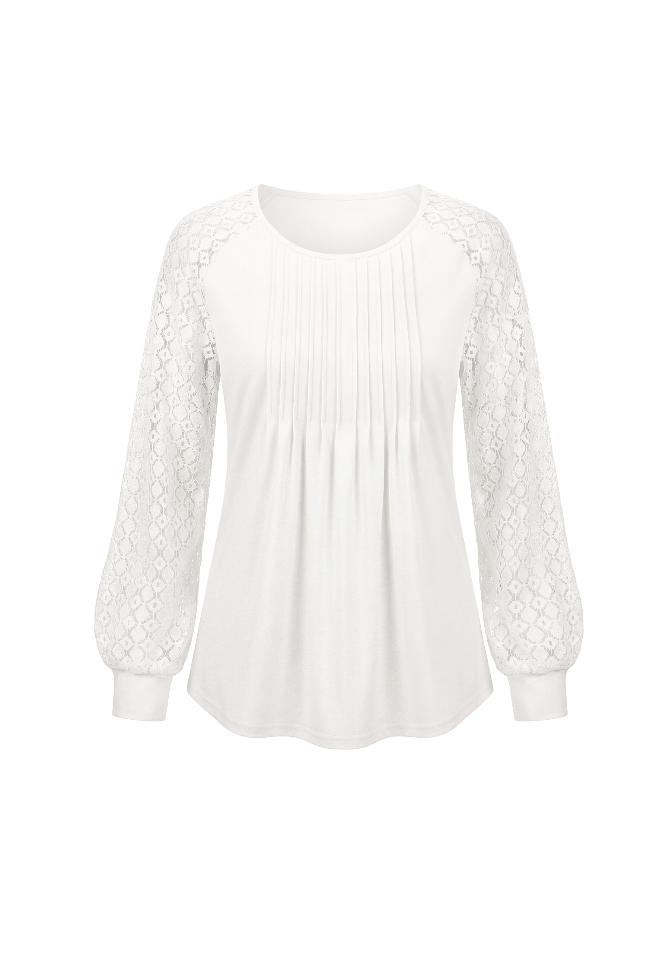 usha BLACK LABEL Blouse in Wit: voorkant