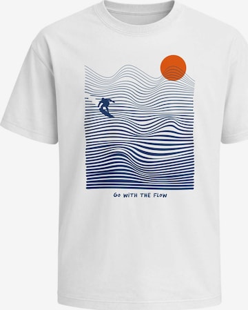 Neverless Shirt 'with the flow' in White: front