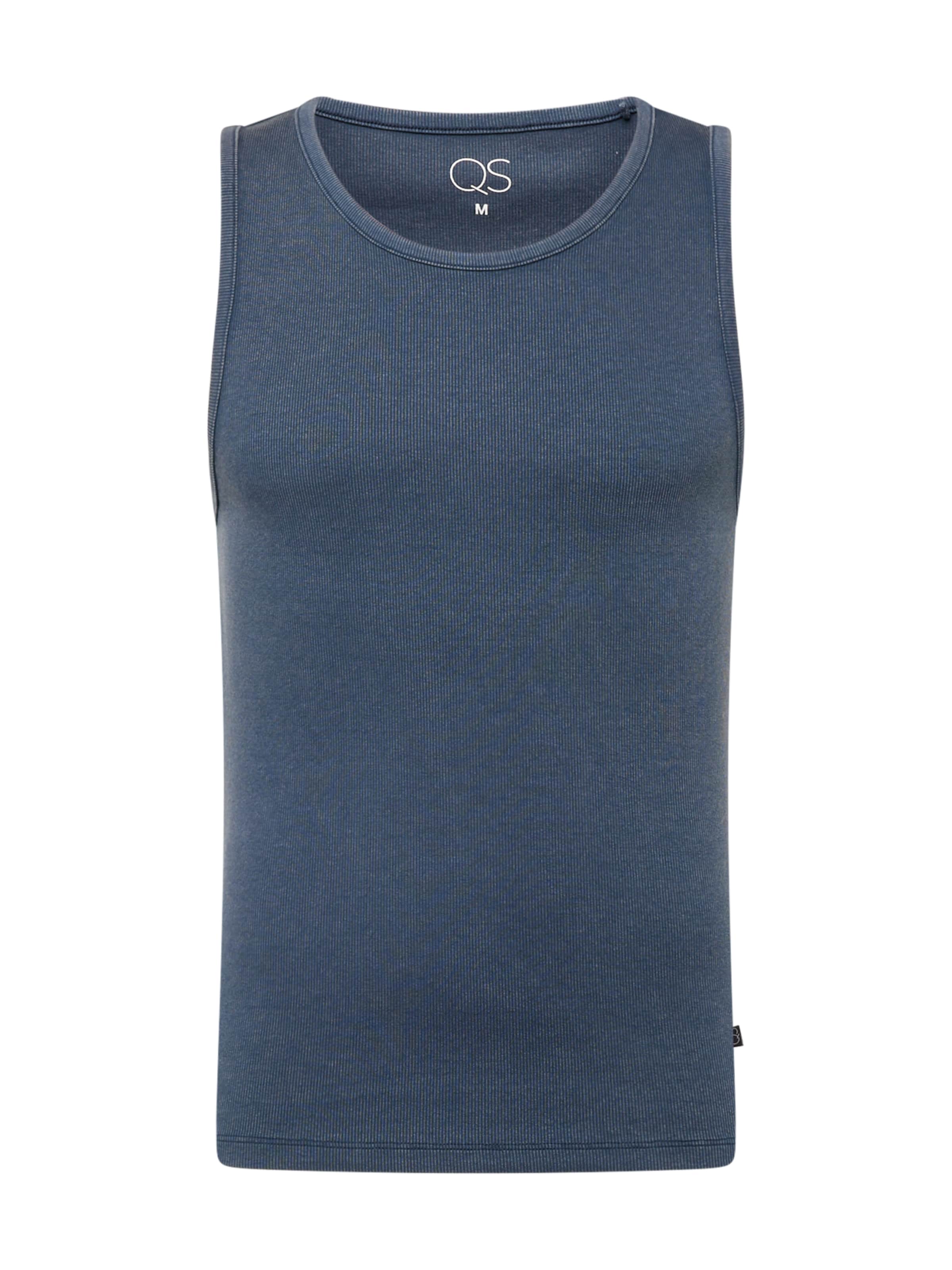 QS Shirt in Blau: Vorderseite