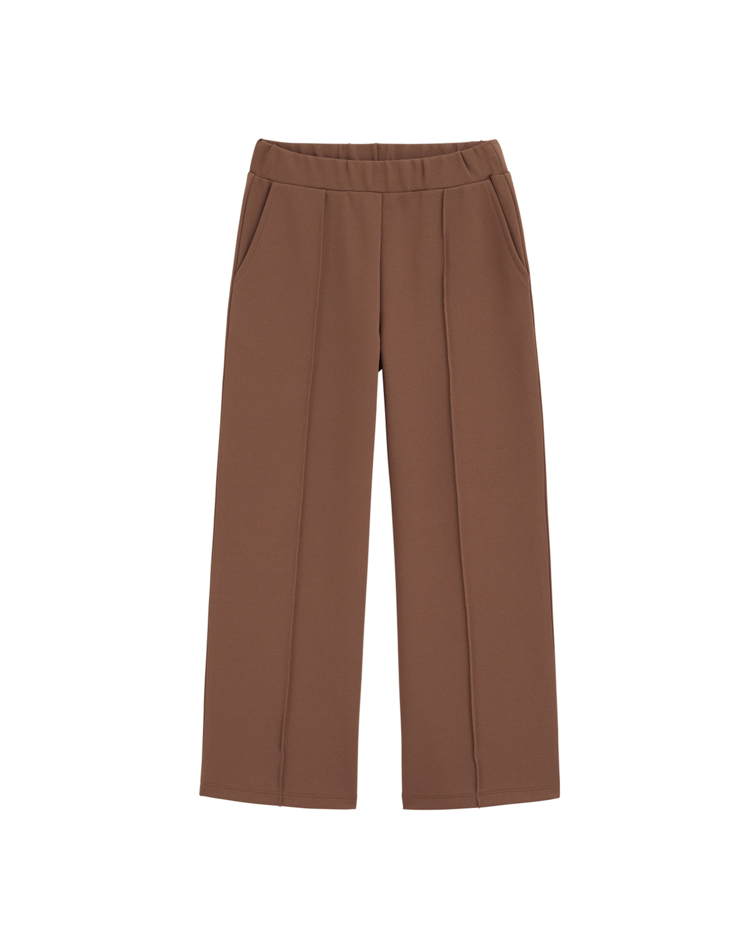 WE Fashion Loosefit Broek in Bruin: voorkant