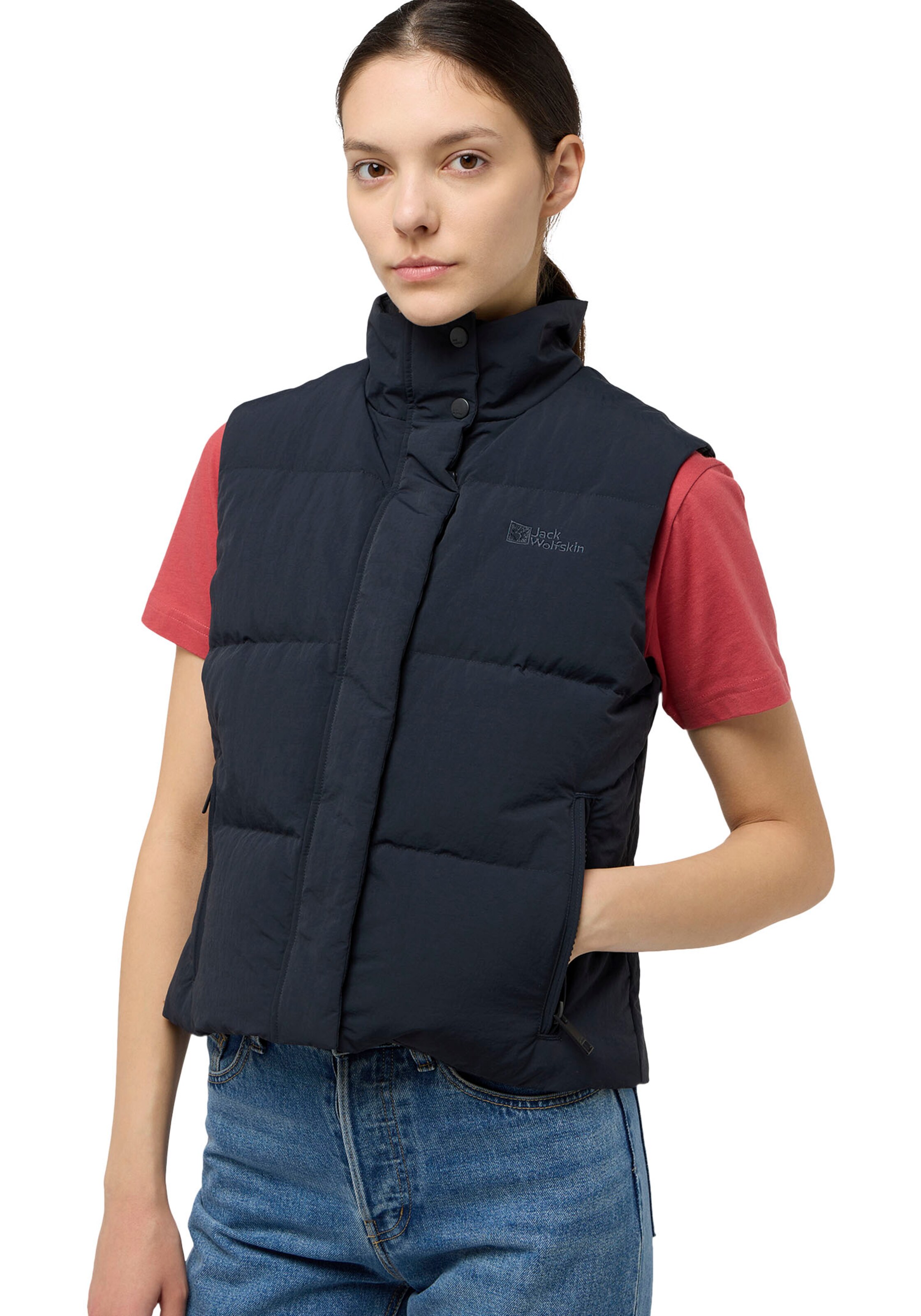 JACK WOLFSKIN Weste in Blau: Vorderseite