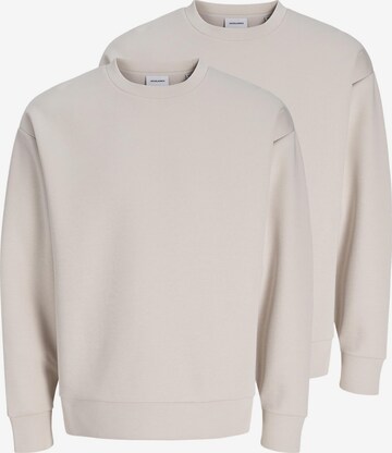 JACK & JONES Sweatshirt 'Barron' in Beige: front