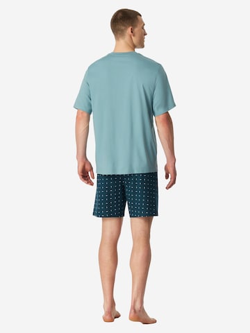SCHIESSER Short Pajamas ' Comfort Essentials ' in Blue