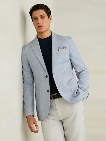 Coupe slim Veste de costume Next en bleu : devant