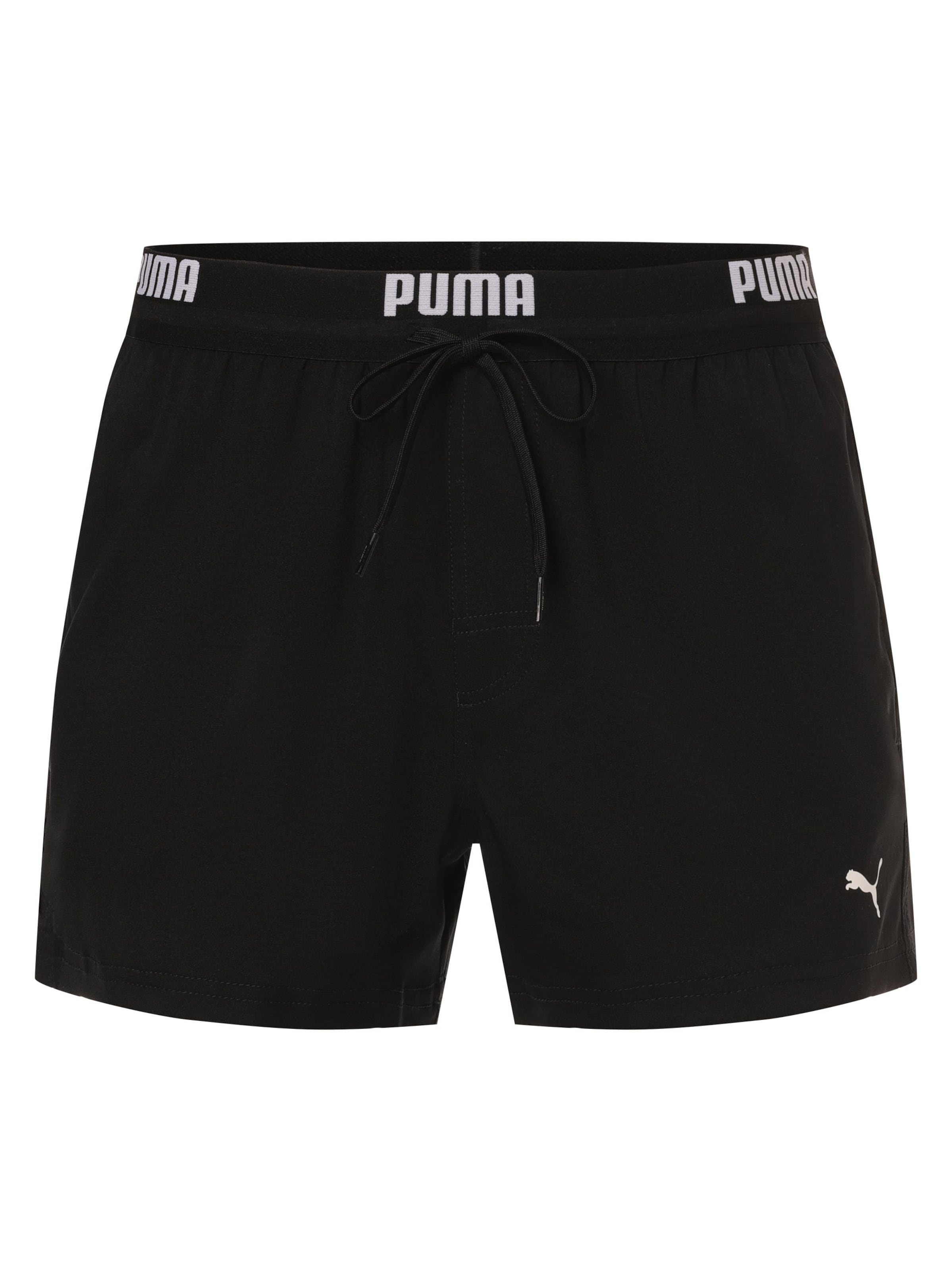 PUMA Regular Badeshorts in Schwarz: Vorderseite