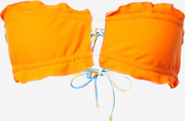 Solid & Striped - Bandeau Top de bikini 'THE HENLEY' en naranja: frente