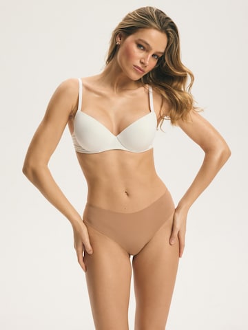 ESOTIQ - Push-up Sujetador 'Push-up-BH Kassidy, glatte T-Shirt-Cups, herausnehmbare Polster' en beige
