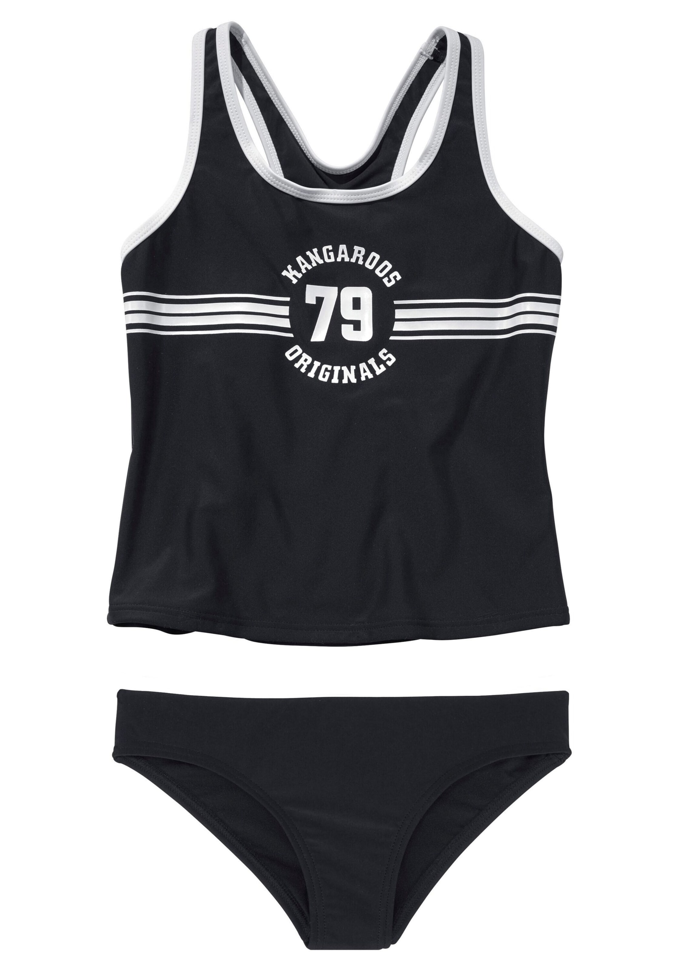 KangaROOS T-shirt Bikini in Black: front