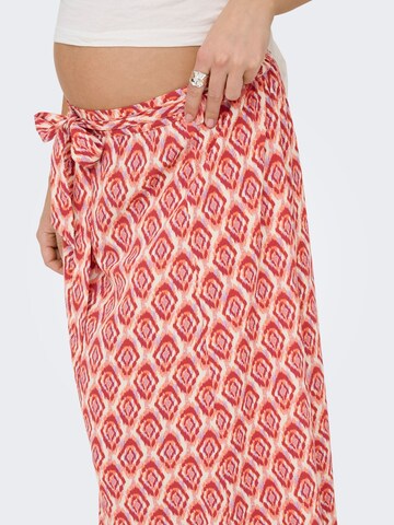 Only Maternity Rok 'OLMVIC' in Rood