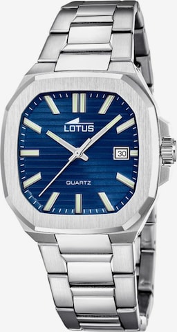 Montre à affichage analogique Lotus en bleu : devant