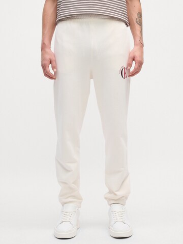 Calvin Klein Jeans Конический (Tapered) Штаны в Белый: спереди