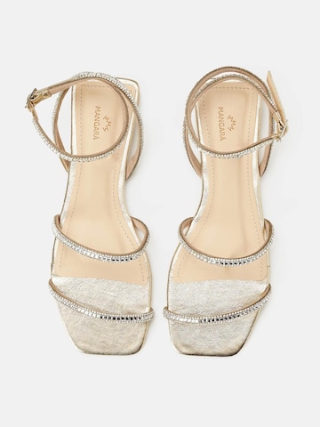 Sandales à lanières 'Sandales Plates à Cristaux Aroeira Mangara — Doré' Mangara Atelier en or