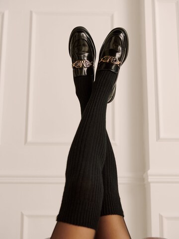 Guido Maria Kretschmer Women Κάλτσες μακριές 'Elfi' σε μαύρο: μπροστά