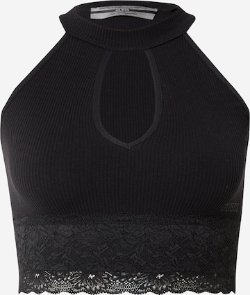 Top in maglia di GUESS in nero: frontale