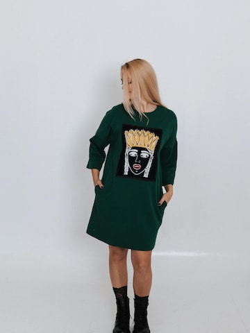 RADADA Oversizekleid 'PAITING' in Grün