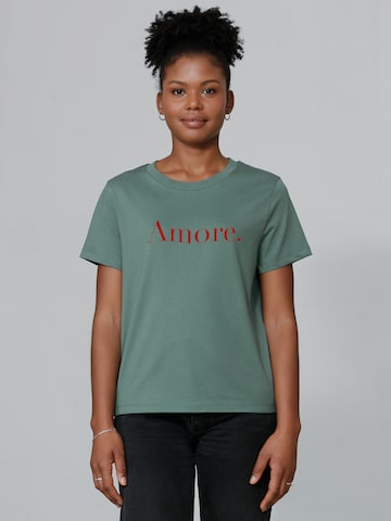 T-shirt 'Amore' Watapparel en vert : devant