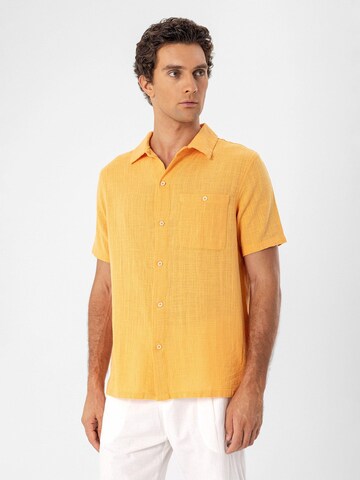 Antioch Comfort fit Button Up Shirt in Orange