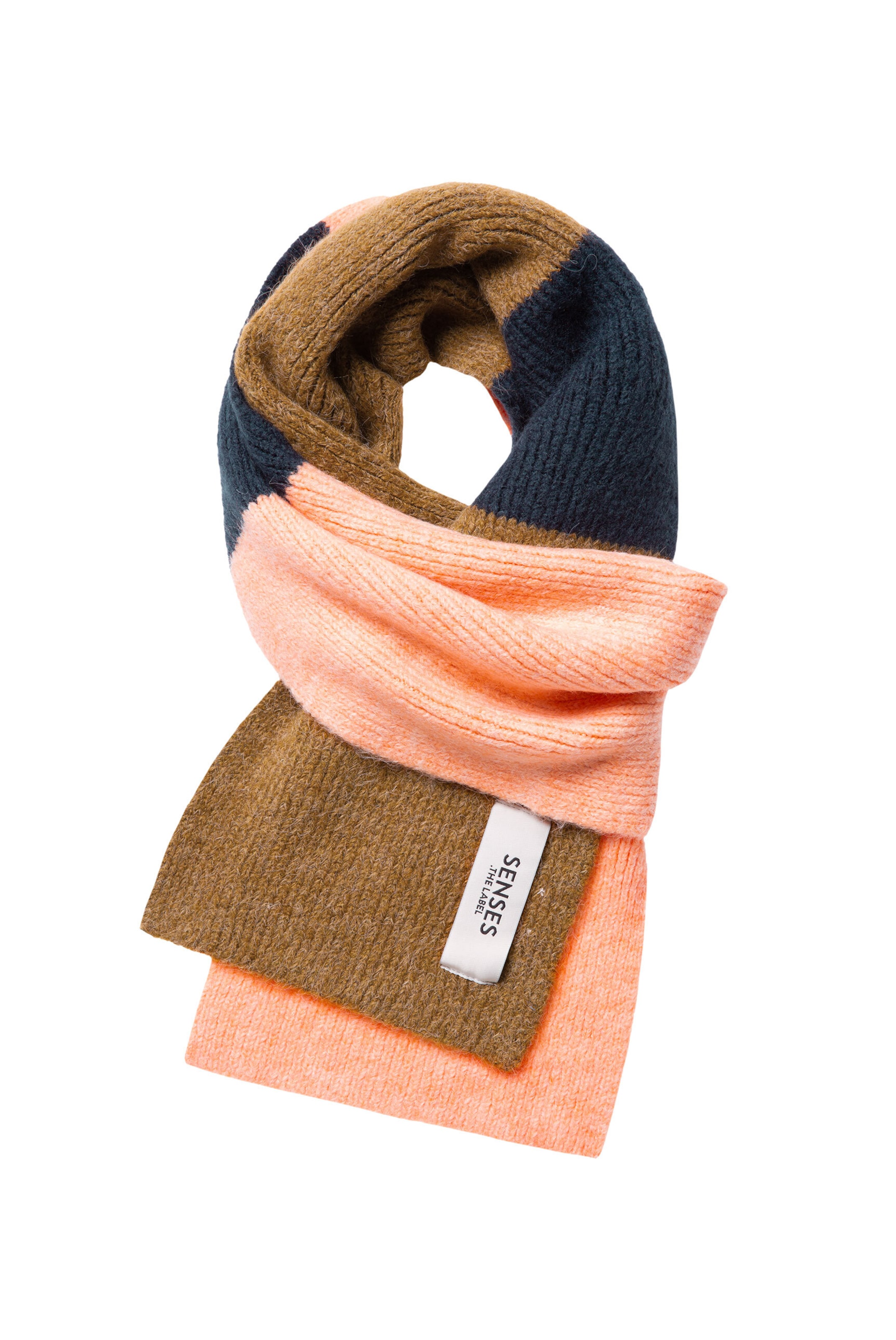 SENSES.THE LABEL Strickschal in blau, Produktansicht