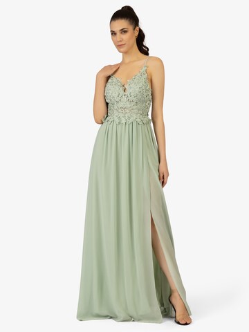APART Abendkleid mit tiefem V-Ausschnitt in Grün