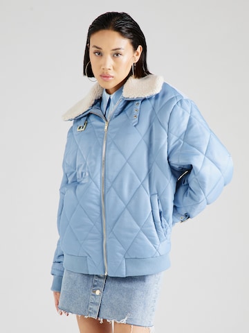 Hoermanseder x About You Between-Season Jacket 'Lucia' in Blue: front