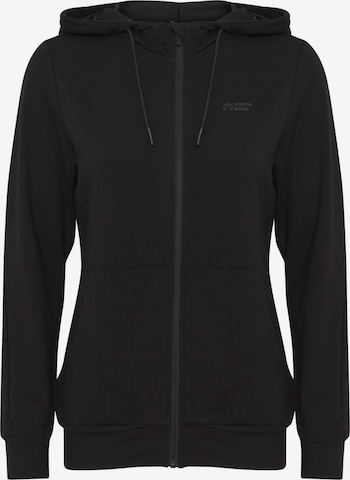 North Bend - Sudadera con cremallera en negro: frente
