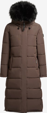 khujo Wintermantel 'PORDE' in Braun: Vorderseite