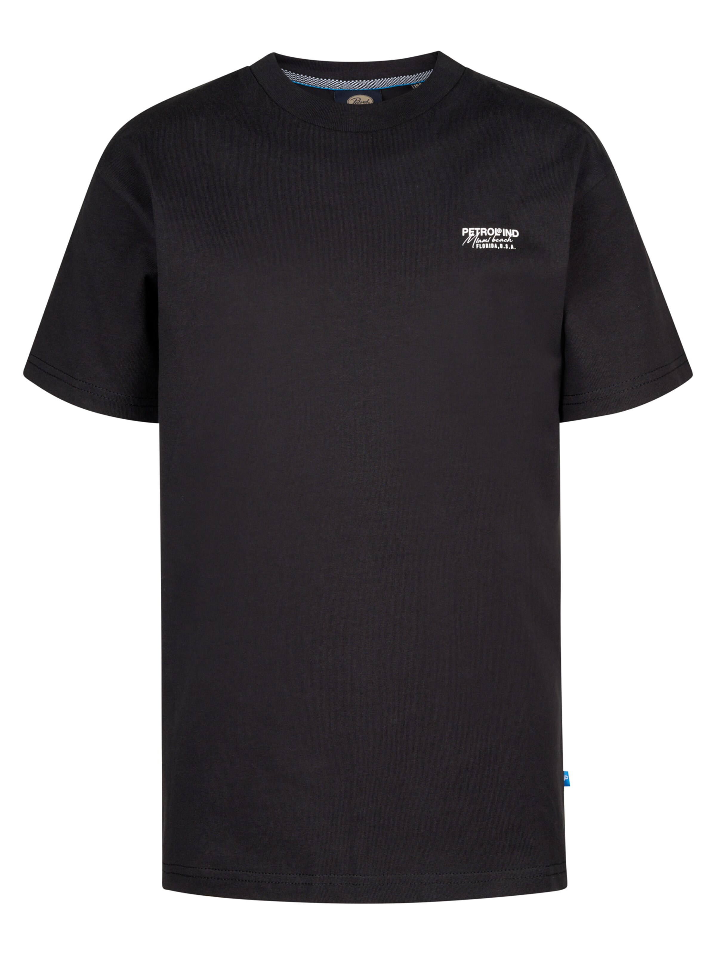 melns Petrol Industries T-Krekls 'Oceanpoint': no priekšpuses