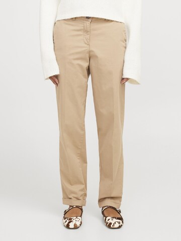 JJXX Regular Pleated Pants 'JXLouie' in Brown: front